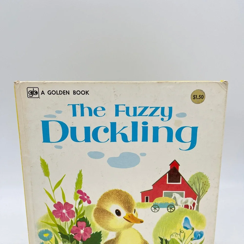 Vintage Golden Press The Fuzzy Duckling Book Kids OS Illustrated Farm Retro